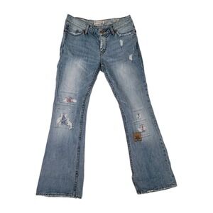 BOOTHEEL TRADING CO BY SHERYL CROW VINTAGE DISTRESSED BOOTCUT JEANS 28 4 Y2K